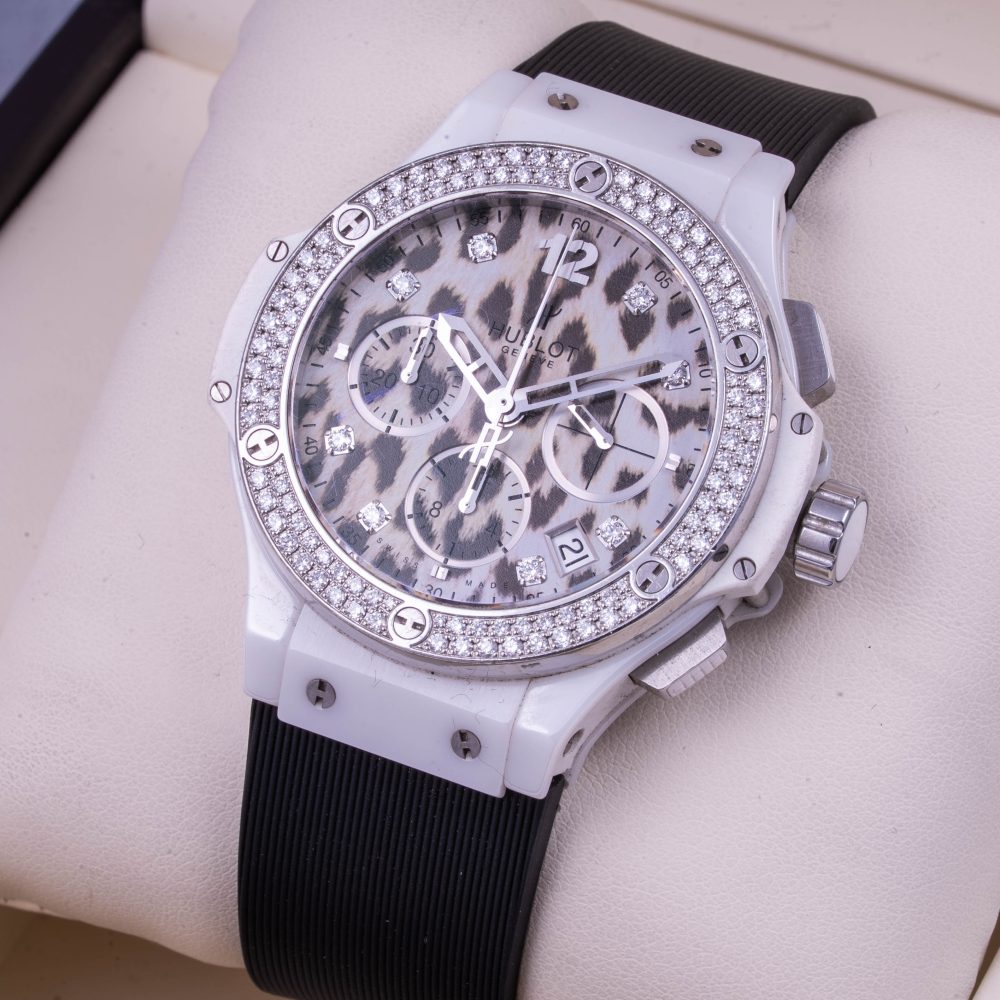 Hublot Big Bang Snow Leopard Ceramic Diamonds