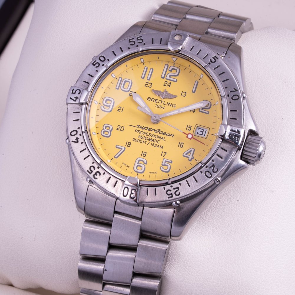 Breitling Super Ocean 1500m yellow