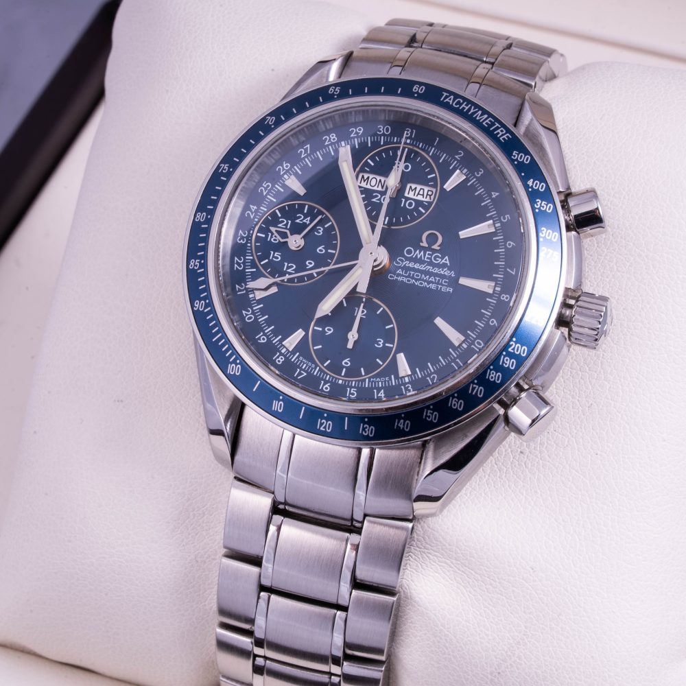 Omega Speedmaster Triple Date Blue